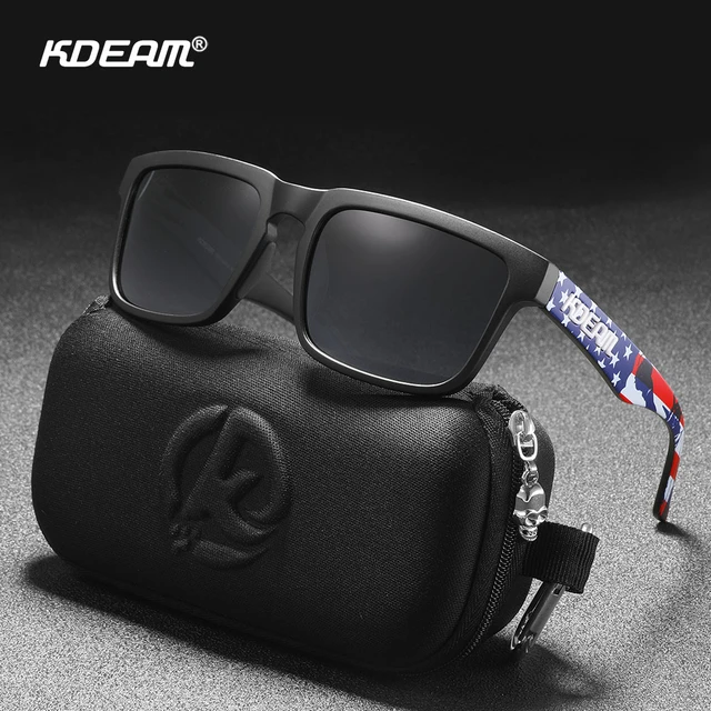 KDEAM Classic Square Sunglasses Men Women Category 3 Polarized Sun Glasses  Unique Frame Surface Eyewear With Case Box KD332