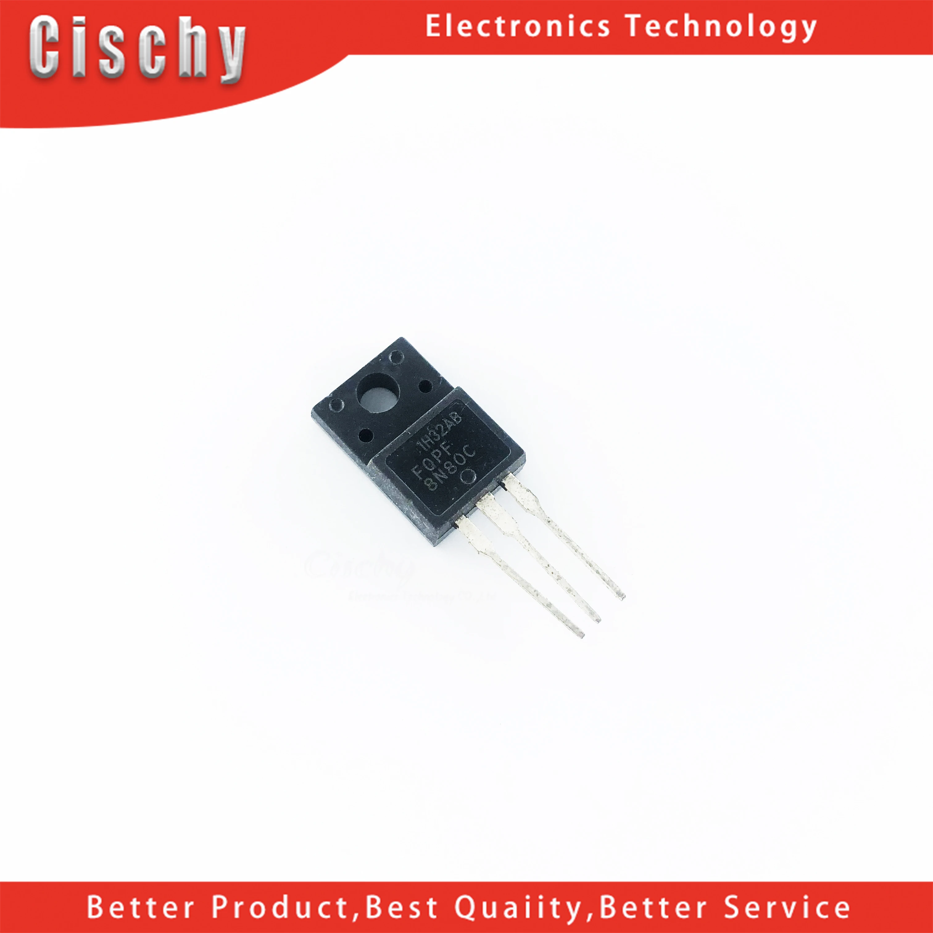 

10PCS/lot FQPF8N80C 8N80C MOSFET N-CH 800V 8A TO-220F original In Stock