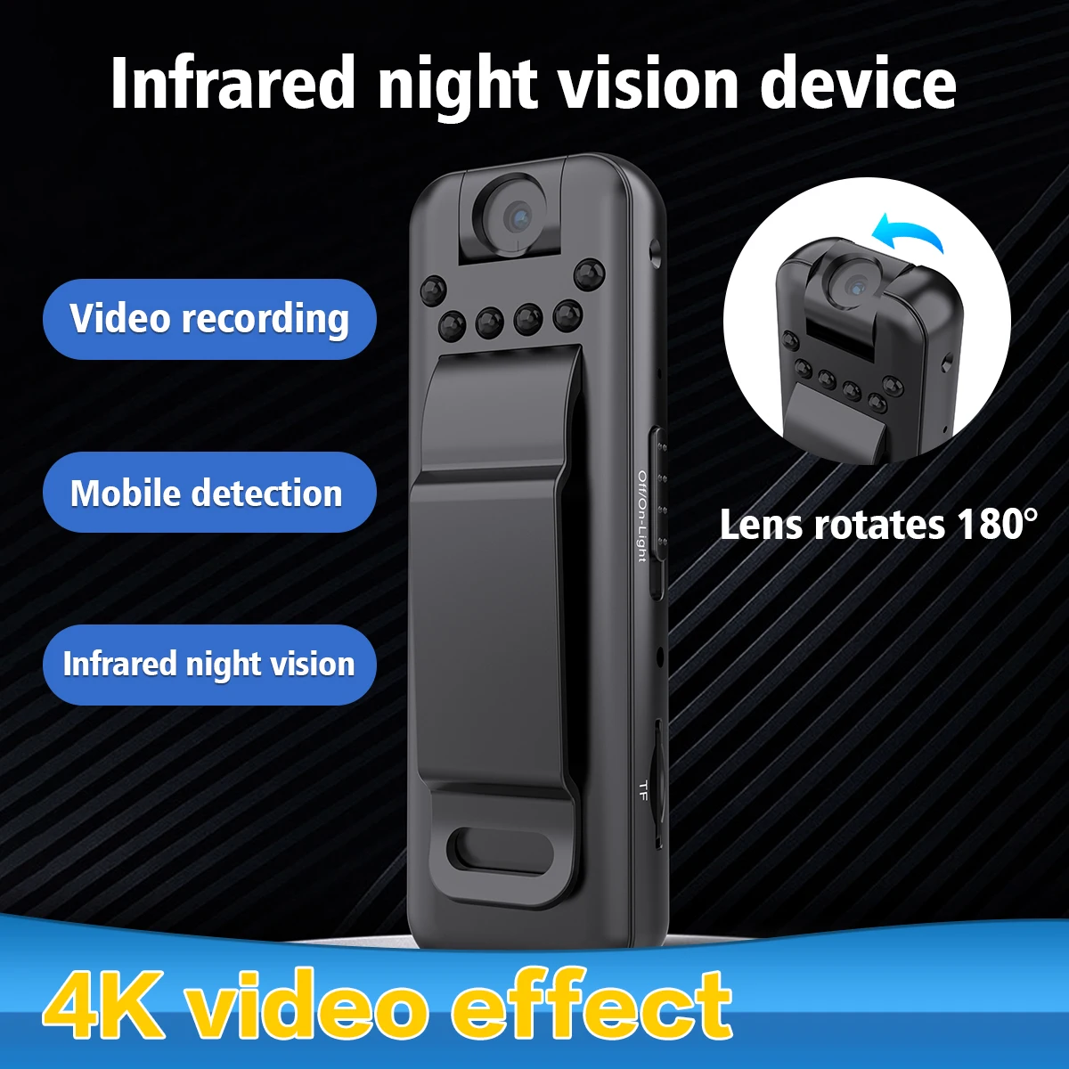 Portable pocket mini camera outdoor sports HD camera professional conference recorder 1920*1080P high definition motion camera 3