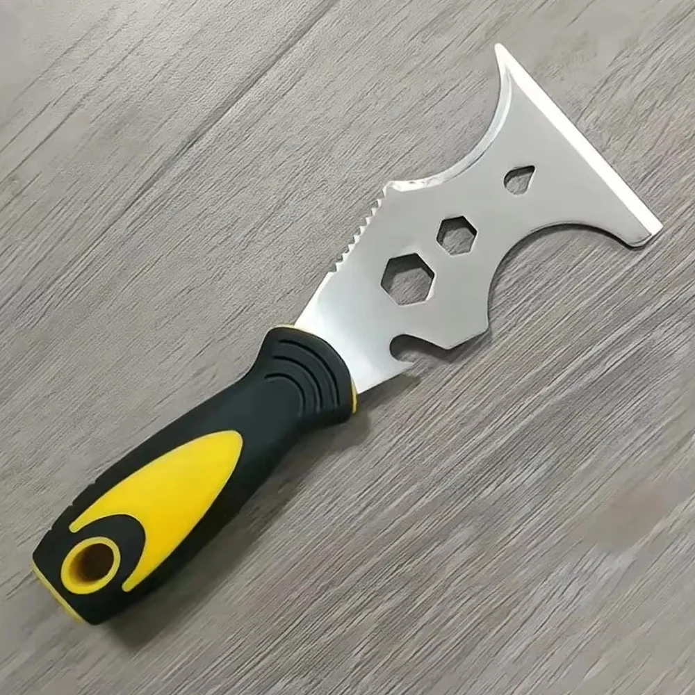 LiTuiLi 15 in 1 Multi Use Putty Knife Stainless Steel Paint Scraper Removal Construction Tool for Wallpaper Can Opener Home DIY 2