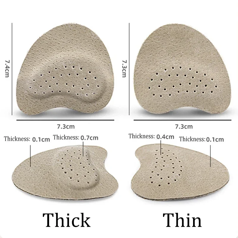 2pcs Sandals Anti-slip Stickers Leather Forefoot Pad for shoe insoles shoe repair stickers forefoot pads shoe stickers toe pads shoe anti slip stickers