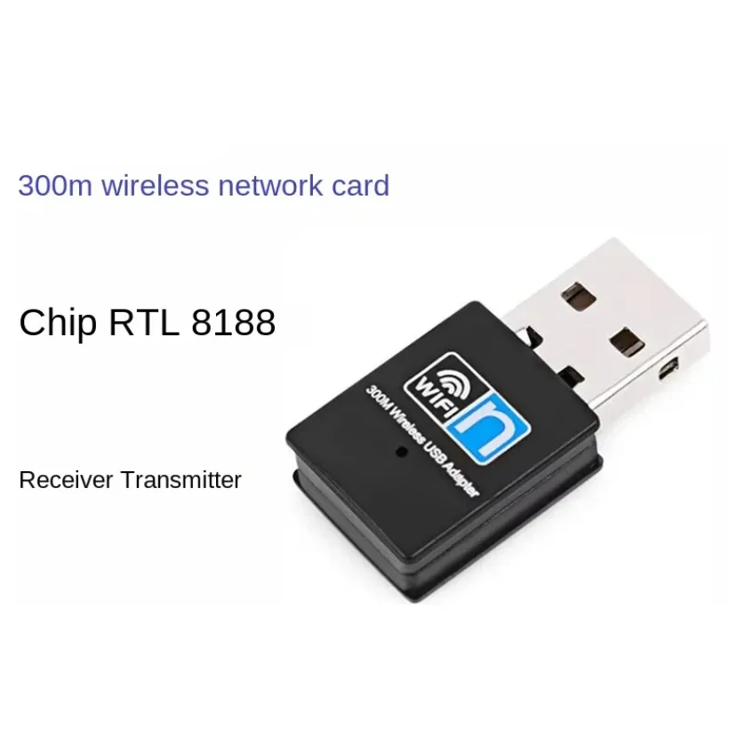 300Mbps 미니 USB 무선 Wifi 어댑터 WiFi 네트워크 LAN 카드 PC 데스크탑 컴퓨터 용 802.11b/g/n RTL8188 어댑터 네트워크 카드