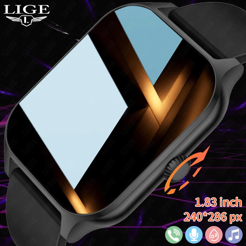 

LIGE 2023 Bluetooth Call Smart Watch Men Heart Rate Blood Oxygen Health Monitoring Wristbands Waterproof Sports Women Smartwatch