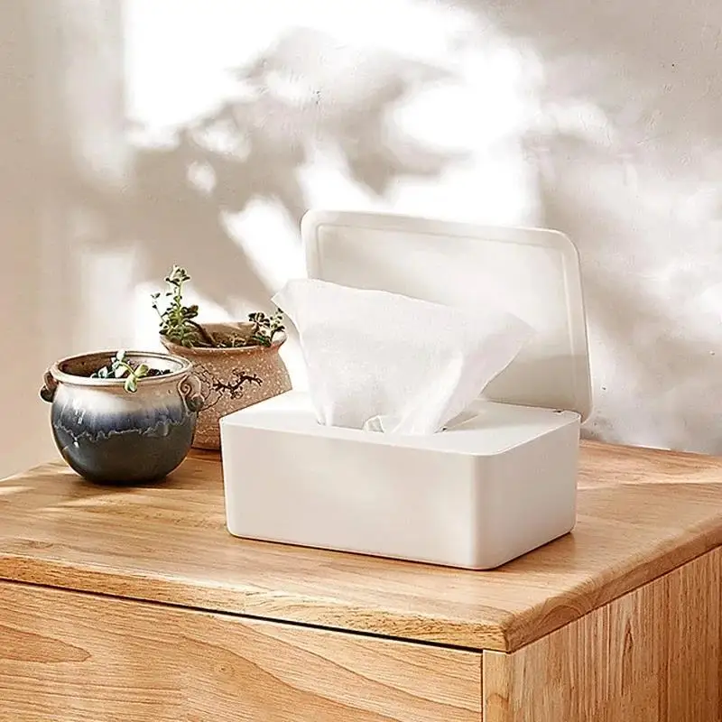 New Plastic Tissue Box Wet Holder Cover Wipes Paper Storage Towel Dispenser Home Napkin Organizer 2