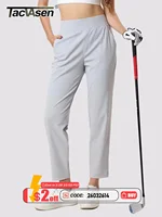 TACVASEN UPF 50+ Golf Pants Women's Lightweight Quick Dry Stretch Pants High Waisted Work Athletic Casual Pants 5 Pockets
