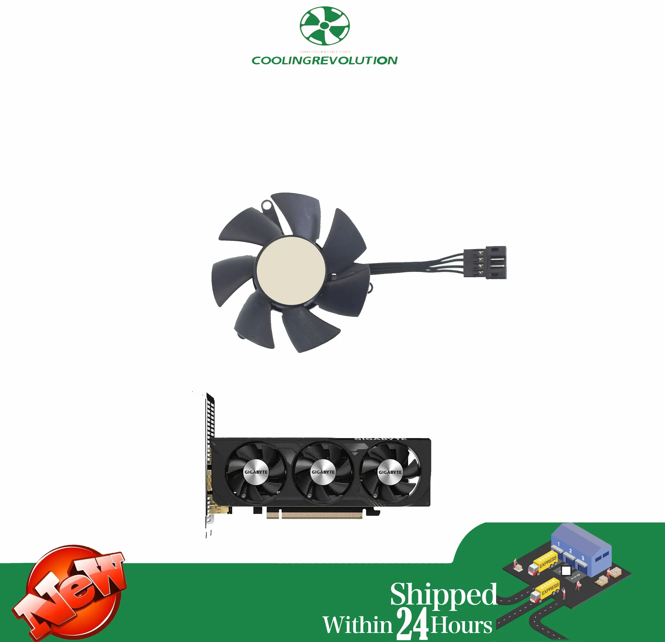 Ventilador de Placa Gráfica para Gigabyte Geforce Rtx 4060 oc Ventilador de Perfil Baixo 46 mm Ga51s2h dc 12v 0.18a