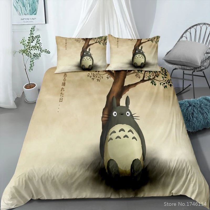 

Anime My Neighbor Totoro 3D Printed Bedding Set Twin Full Queen King Comforter Cover / Duvet Cover Set Home Textile for Bedroom