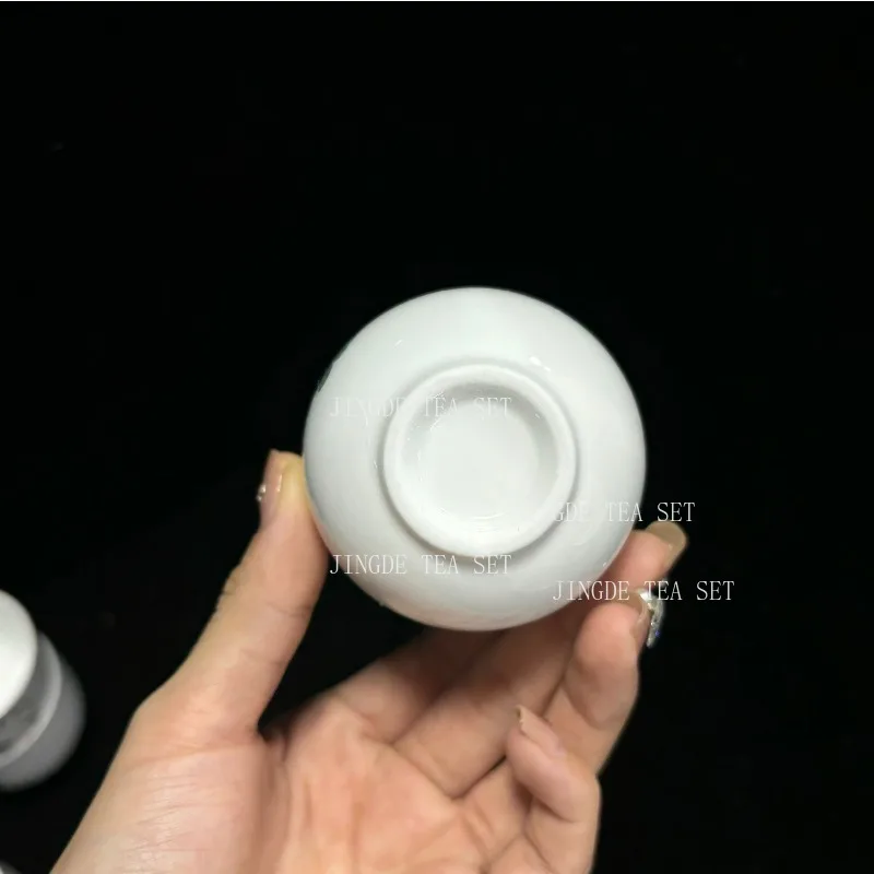 6pcs Chinese Ceramic tea cup set White Porcelain Pu'er Master cup Boutique Tea Bowl Household Drinkware Tea set Accessories