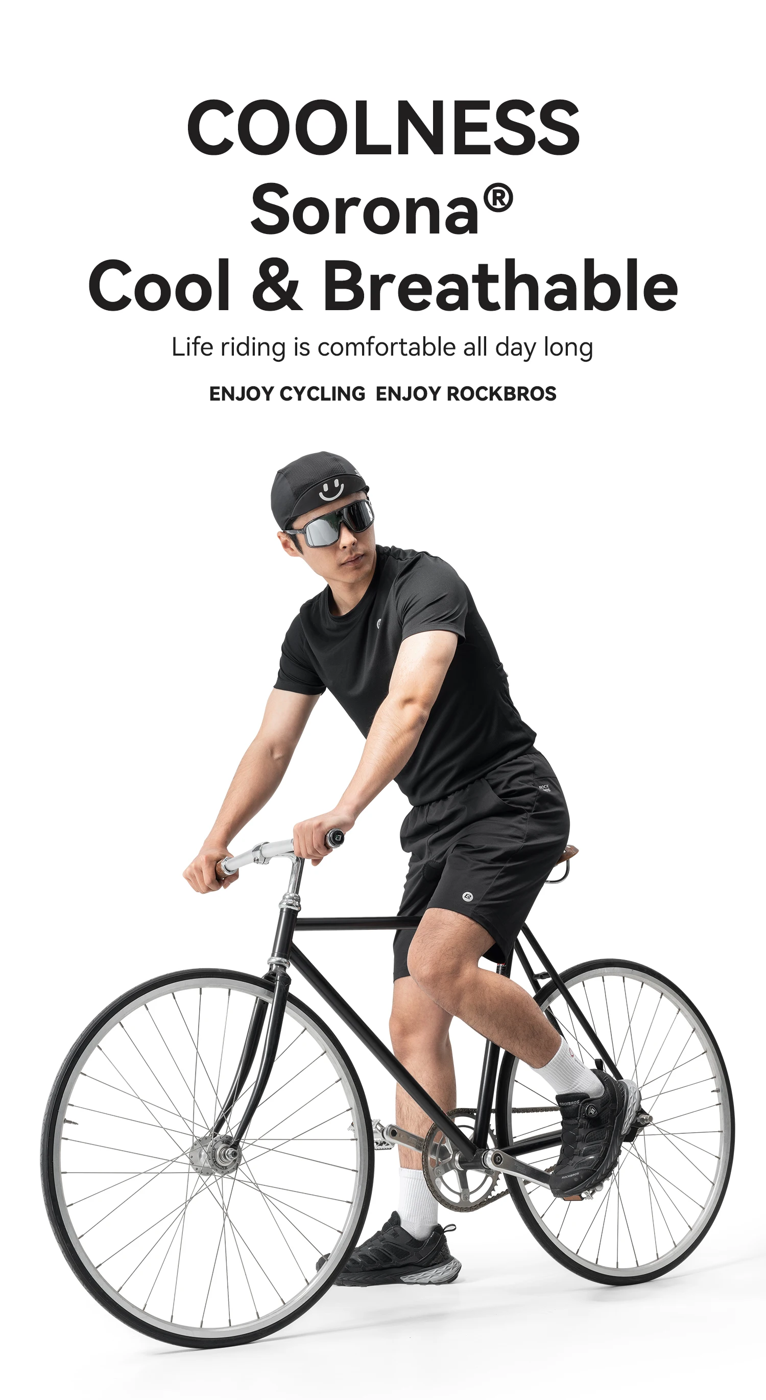 Description Picture 3 of itemROCKBROS Cycling Shorts Road Bike Casual Sport Pants Men's Style With Lined Pad Summer Bike Shorts Equipment