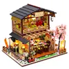Cutebee DIY House Miniature with Furniture LED Music Dust Cover Model Building Blocks Toys for Children Casa De Boneca A68E 1