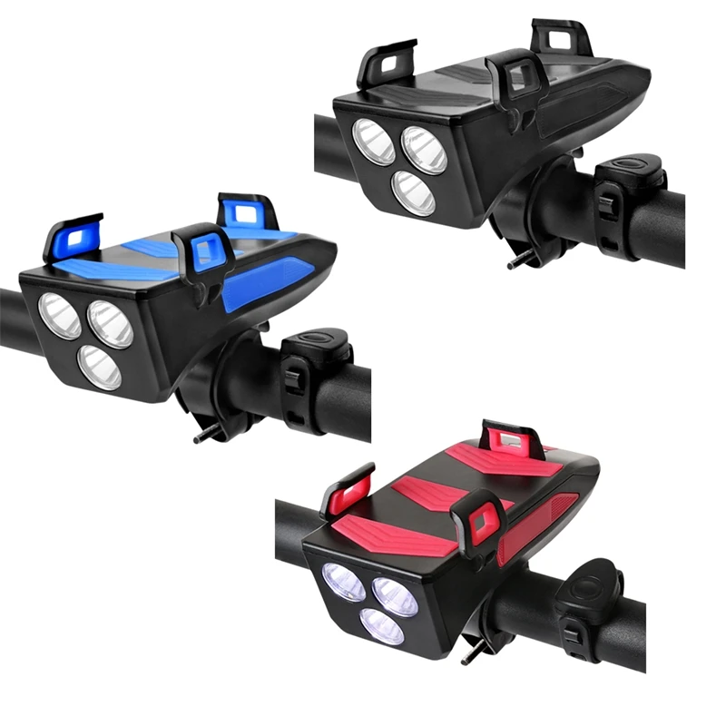 KEKA 2000 Mah Bicycle Light Mobile Phone Holder Bicycle Front Light Mobile Phone Holder Power Bank Speaker
