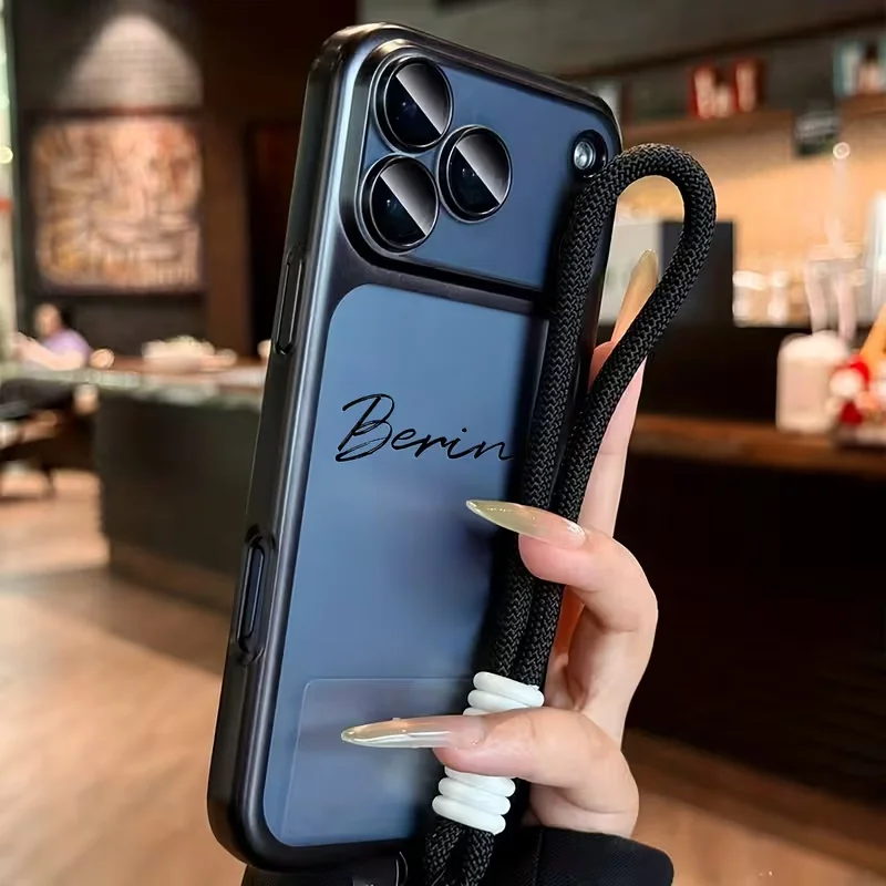Custom DIY Name Clear Frosted Case for iphone17 16 15 thumbnail 3