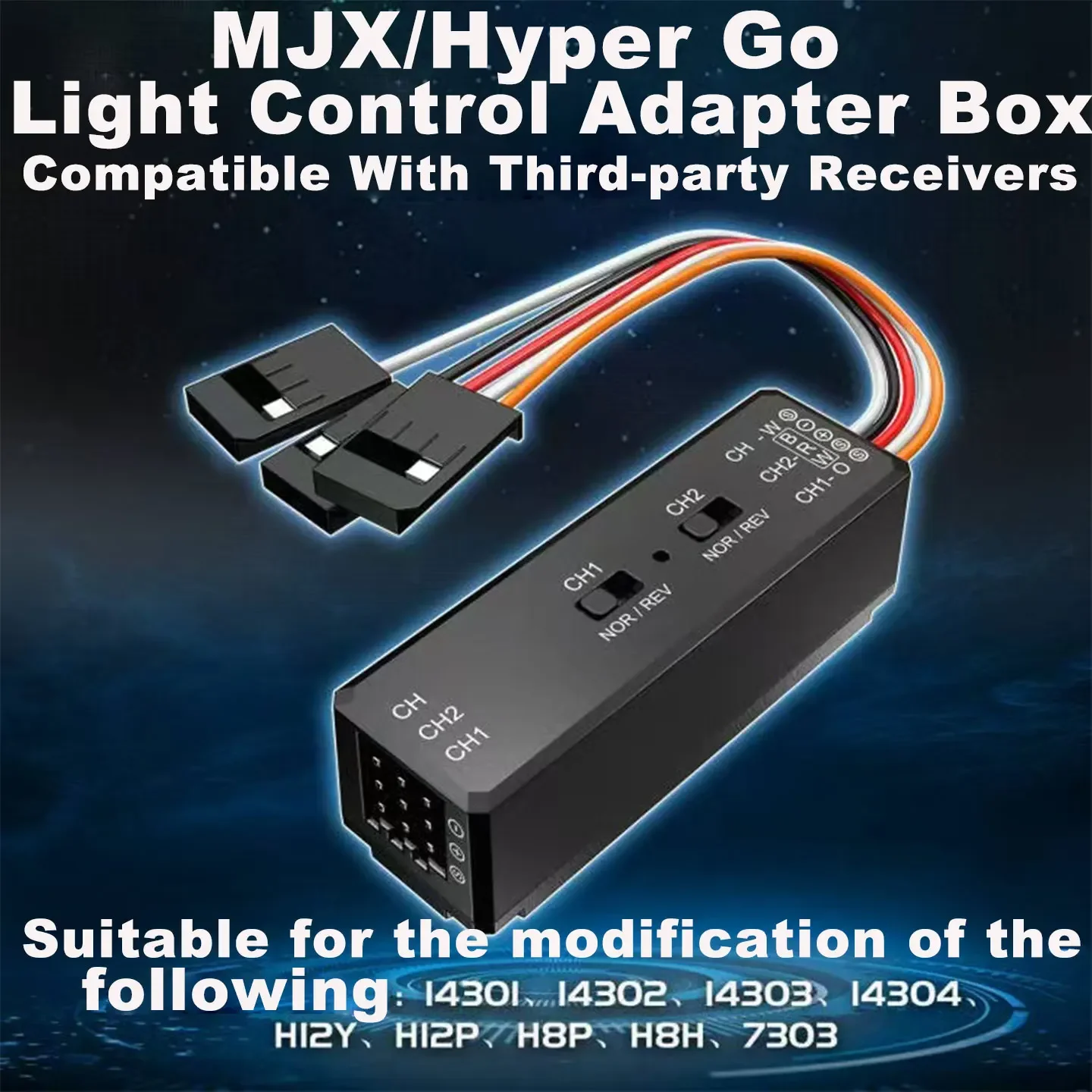 MJX Hyper Go GL26 Lichtsteuerungsmodul Kabel für RC-Auto LED-Licht-Verbindung Lenkung Gaspedal Signalwandler für 14303 14304 H12