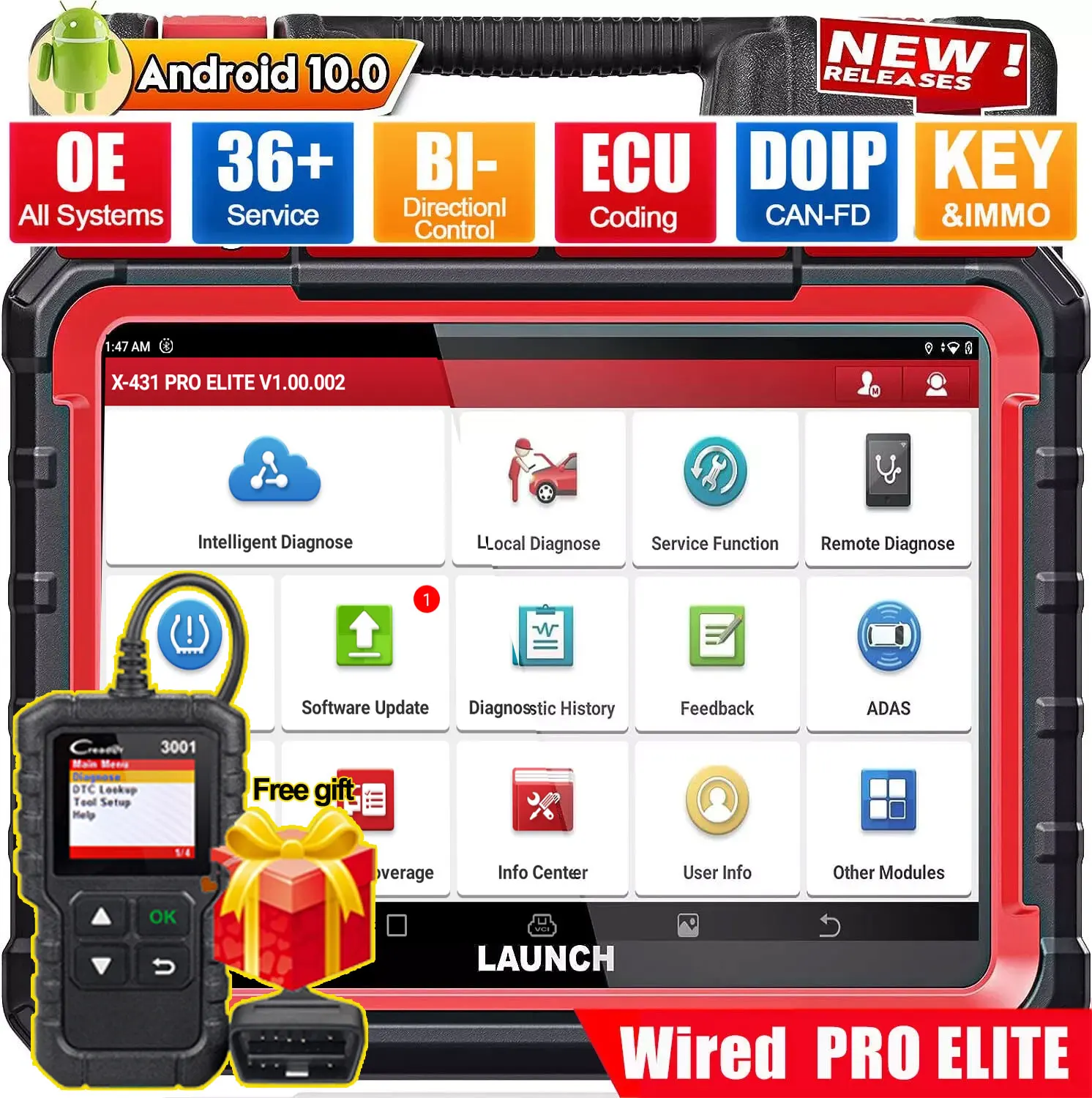 Launch-X431-PRO-Elite-Pro-5-Bidirectional-Car-OBD2-Diagnostic-Scanner ...