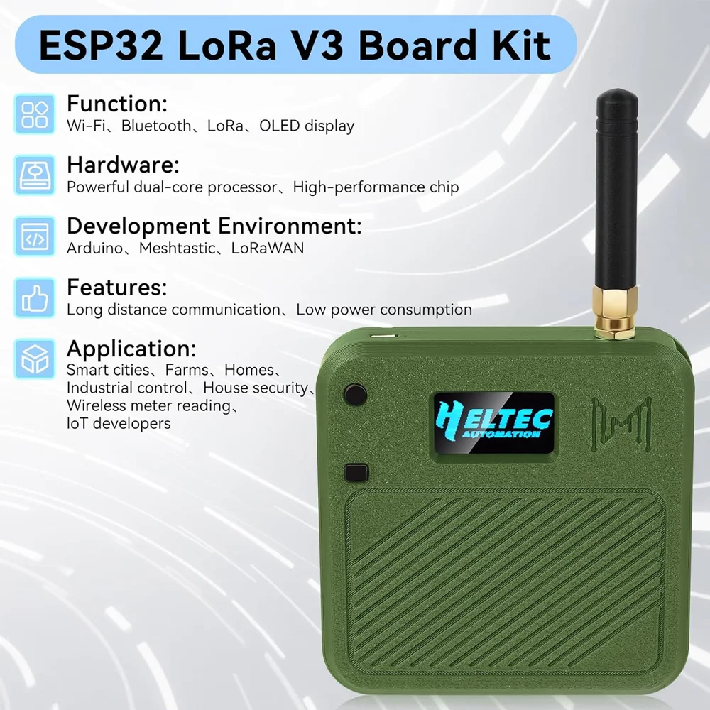 Meshtastic Enhanced LoRa Dev-Board Kit with High-Capacity Battery and OLED Display