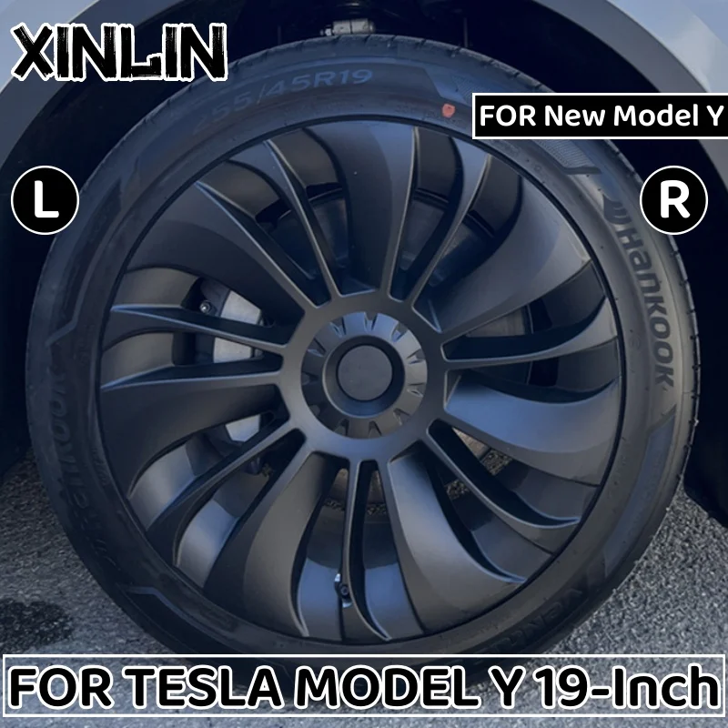 Wheel Caps 4PCS 19 Inch Wheel Cover Performance Replacement Hub Cap Full Rim Cover Accessories for Tesla Model Y