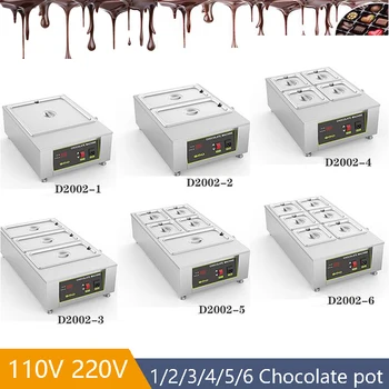 1 2 3 4 5 6 Tank Water Heating Small Electric Chocolate Heating Warmer Tempering Machine Chocolate Melter Melting Machine 1