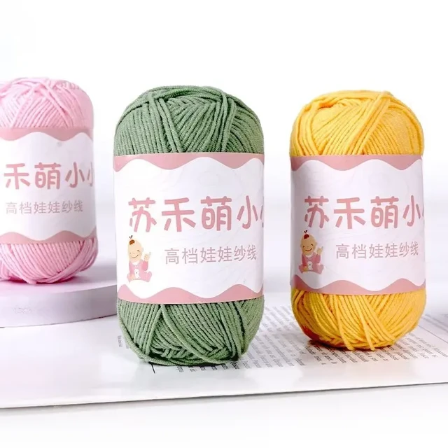 40g/Ball Milk Cotton Yarn 5 Strands Silk Knitting Wool Cord Needlework  Crochet Craft Soft Warm Baby Yarn for Hand Knitting Threa - AliExpress