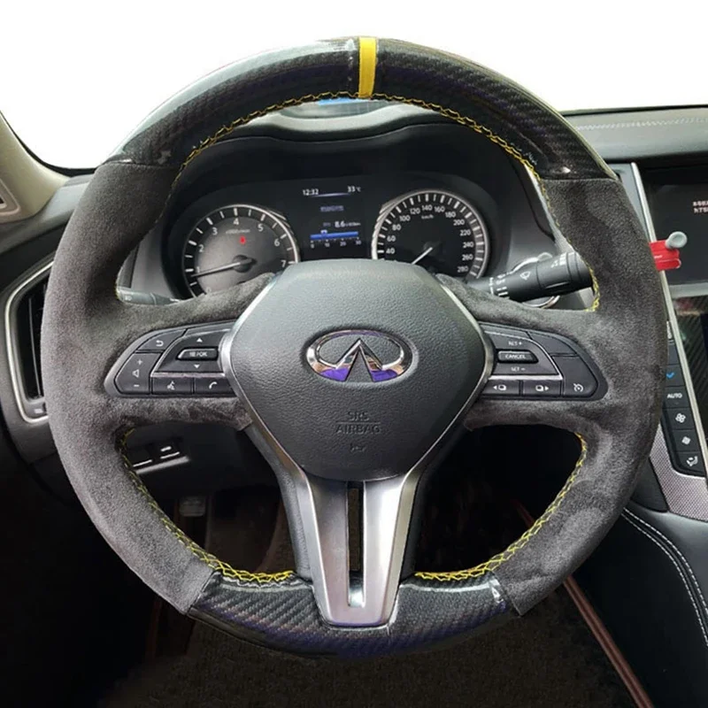 

Оплетка для Infiniti Q50 2017-2019 Q60 2015-2019 QX50 2018-2019 рулевая оплетка автомобильные аксессуары для интерьера