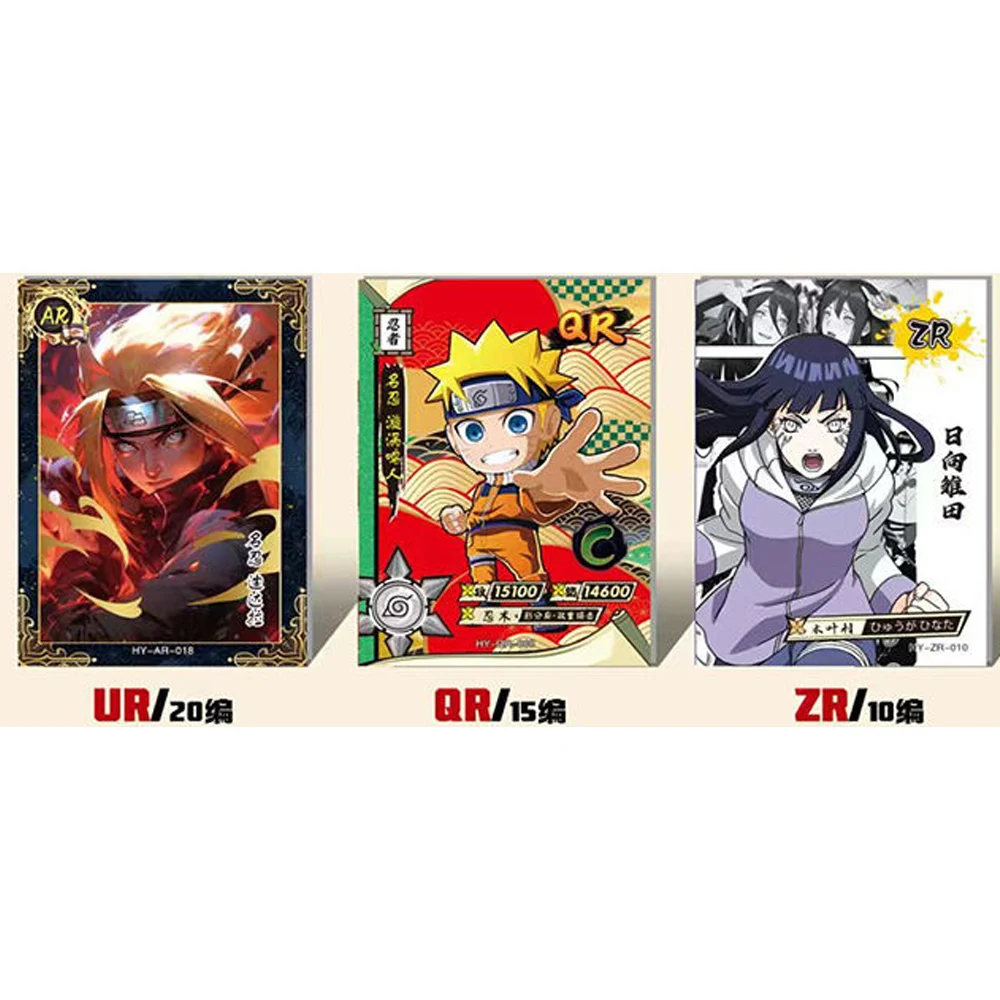 KAYOU Naruto Cards Box Anime Figure Card Booster Pack Sasuke Collection Flash Card Toy Birthday Christmas Gift for Kids