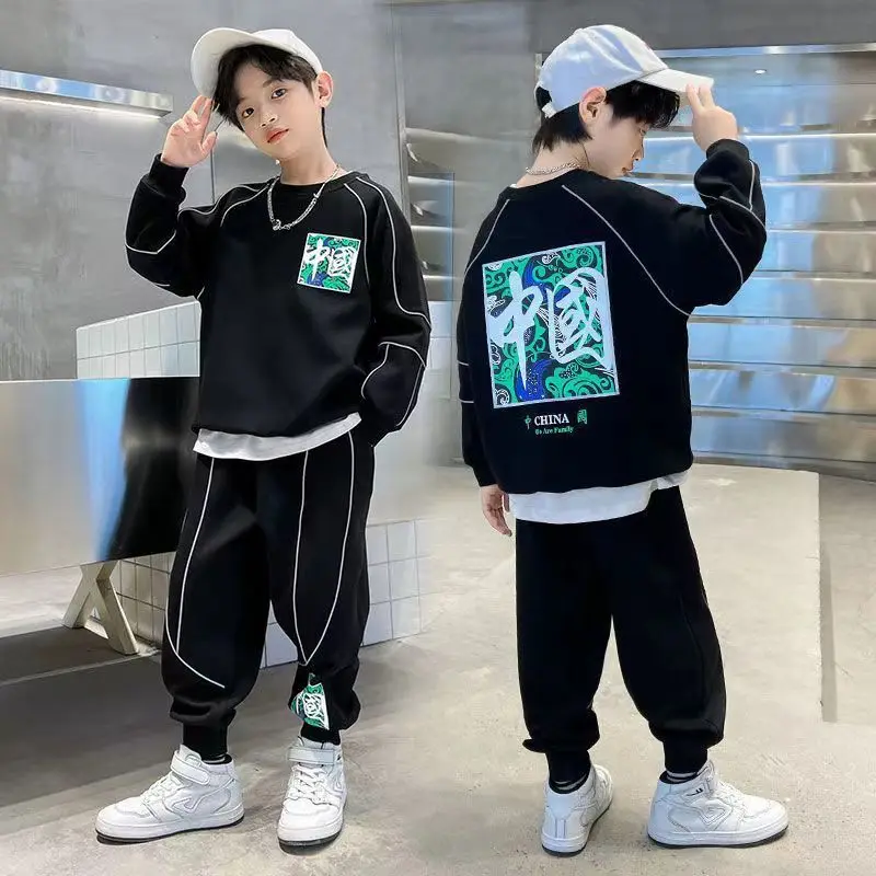

Kids Clothes 2023New Fashion Children's Clothing Boys' Suits New Spring Autumn Leisure Style Children's Handsome Suit 5-14Years