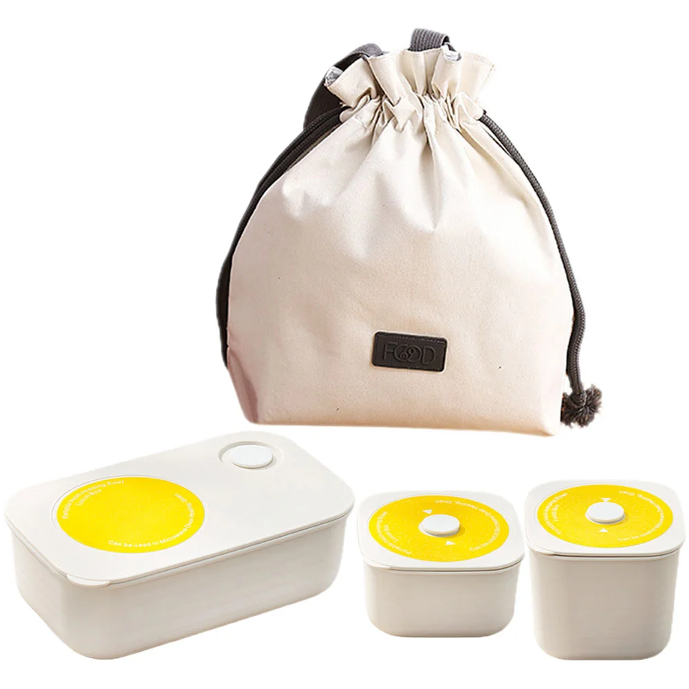 

1 Set of Food Box Multi-function Reusable Bento Box Wear-resistant Plastic Square Bento Box