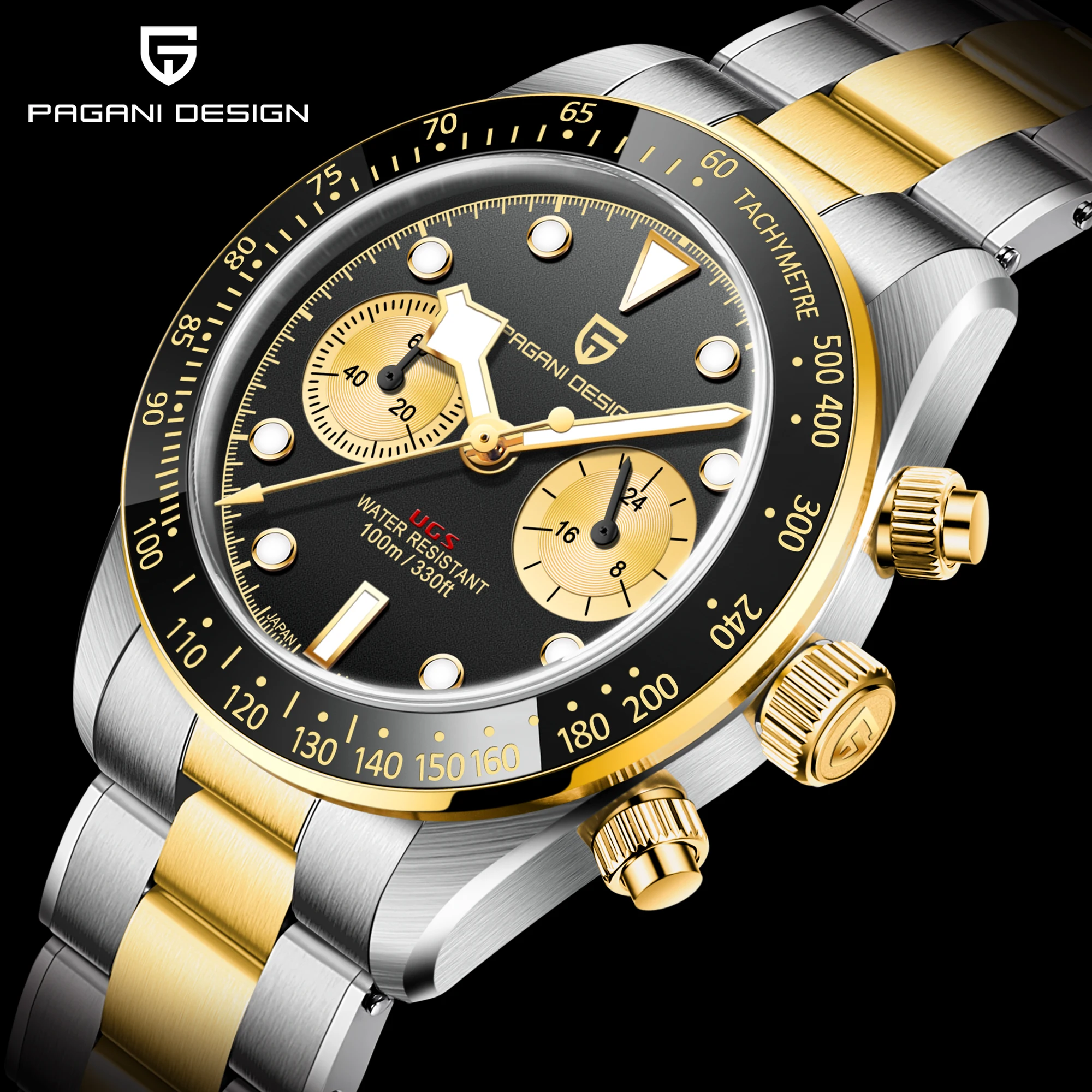 Pagani-Design-Panda-Dial-Watch-para-homens-cron-grafo-multifuncional ...
