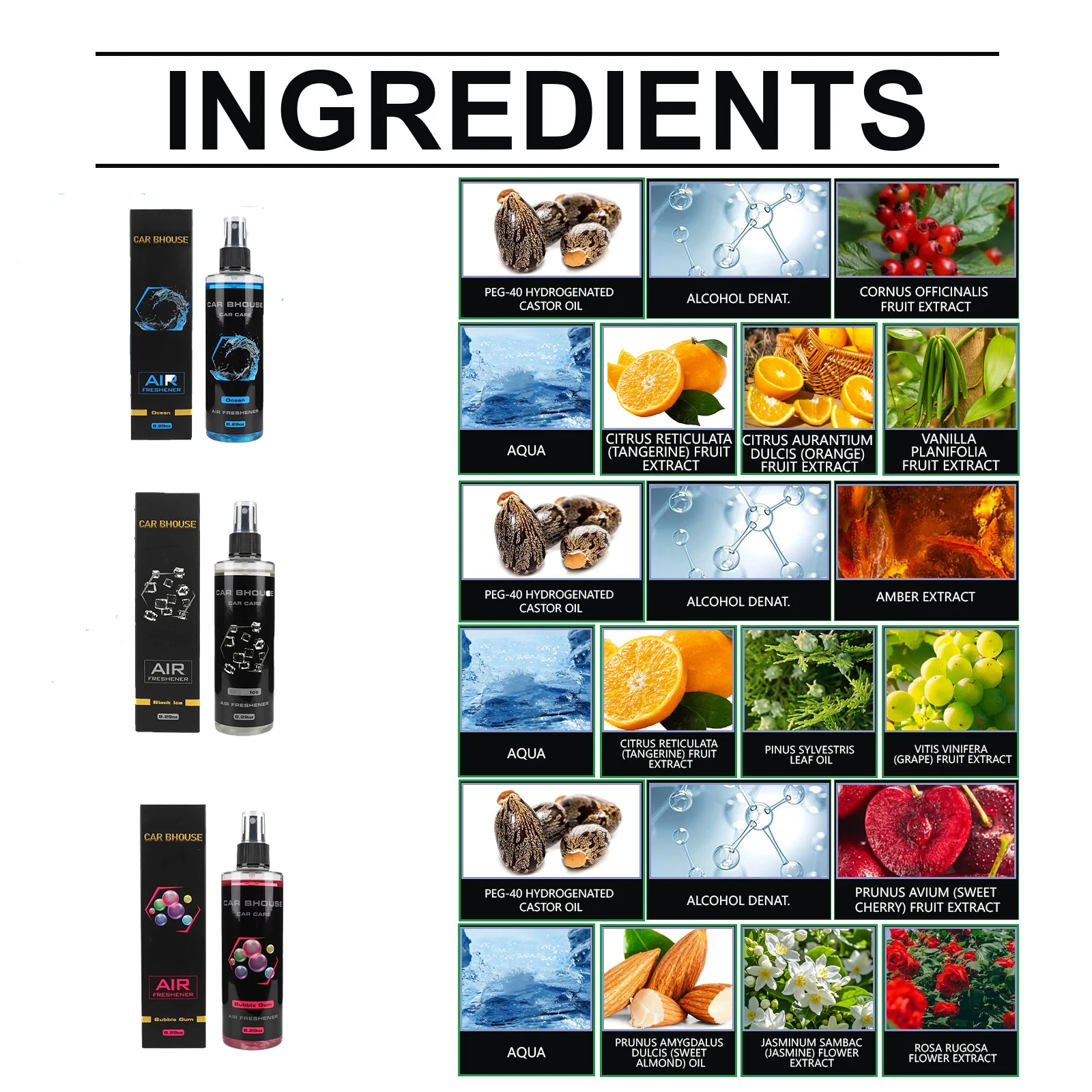 Deodorante per Auto e Casa 245ml, Profumo Spray per Mani, Deodorante per Ambienti, Diffusore per Bagno, Purificazione dell'Aria - Image 3