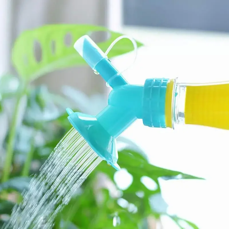 Bottle Cap Sprinker 2-IN-1 Home Garden Mini Watering Can Double Head Water Spout Bonsai Nozzle for Indoor Outdoor Seedling Plant