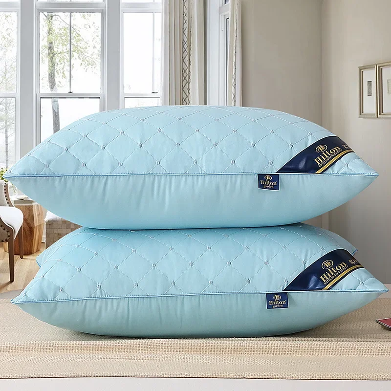 2 Pcs Hilton Pillow Support Cervical Vertebra To Help Sleep Single Home Does Not Collapse Pillow Core 48x78cm 3