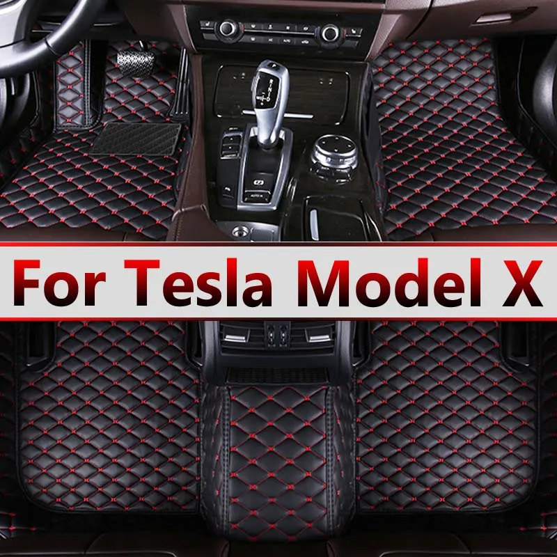 

Автомобильные коврики, напольные для Tesla Model X 2016 ~ 2022, 6 мест, защита от грязи, для Tesla Model X, аксессуары 2022, автомобильные аксессуары