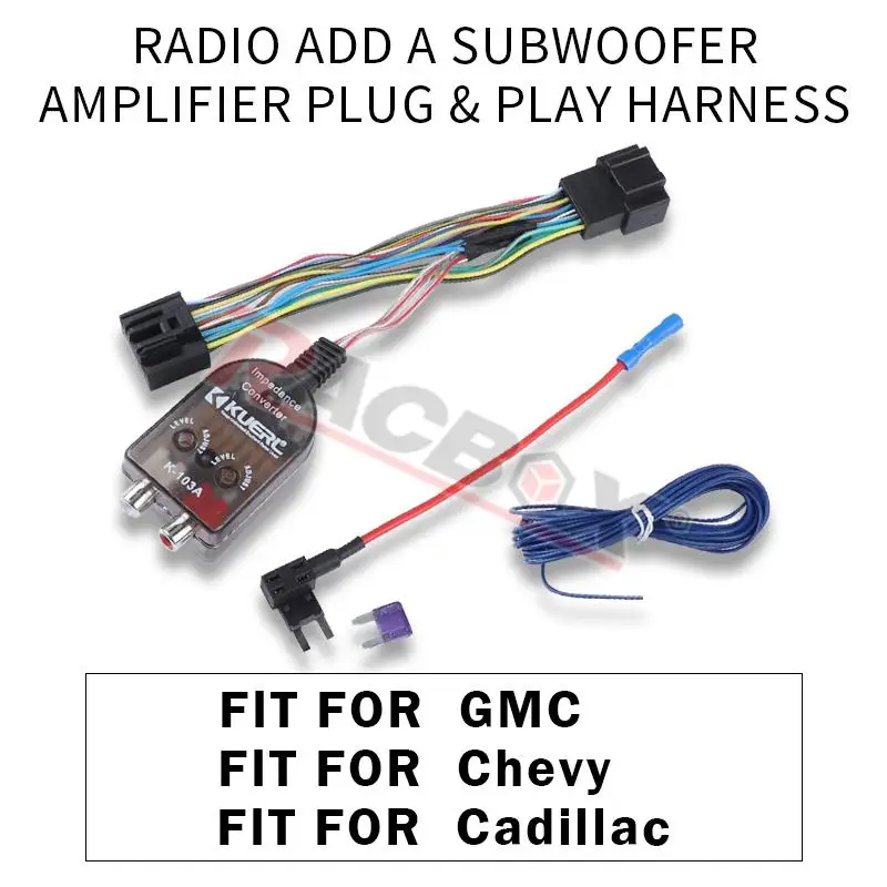 Factory Radio Add A Subwoofer Amplifier Harness For Chevy GMC Cadillac Plug&Play Easy Install Replace Supplies Car Accessories
