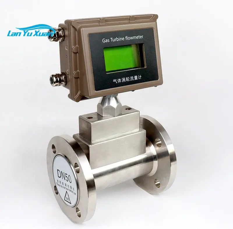 

New Design 3'' DN80 SS304 Inline Flange Digital Pulse 4-20Ma Output Natural Gas Turbine Flow Meter Flowmeter