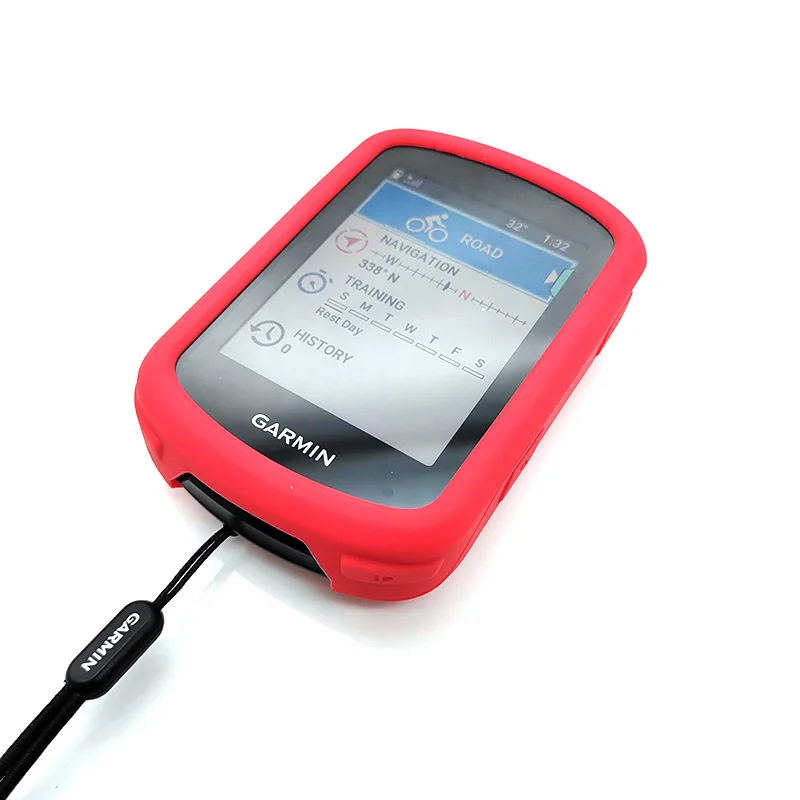 Silicone Rubber Protect Case cover Screen Protector f Garmin Edge