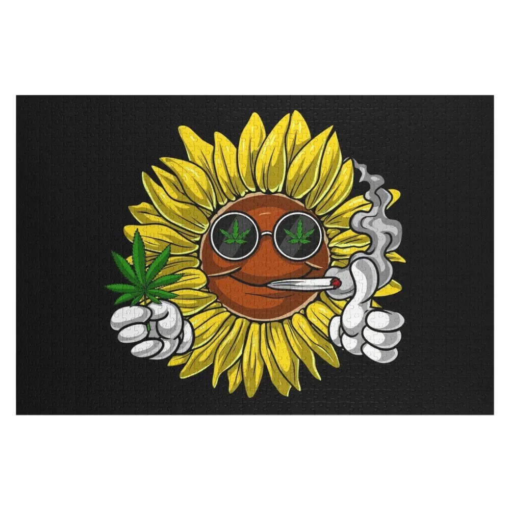 

Sunflower Hippie Stoner Jigsaw Puzzle Jigsaw Custom Personalized Gifts Puzzle