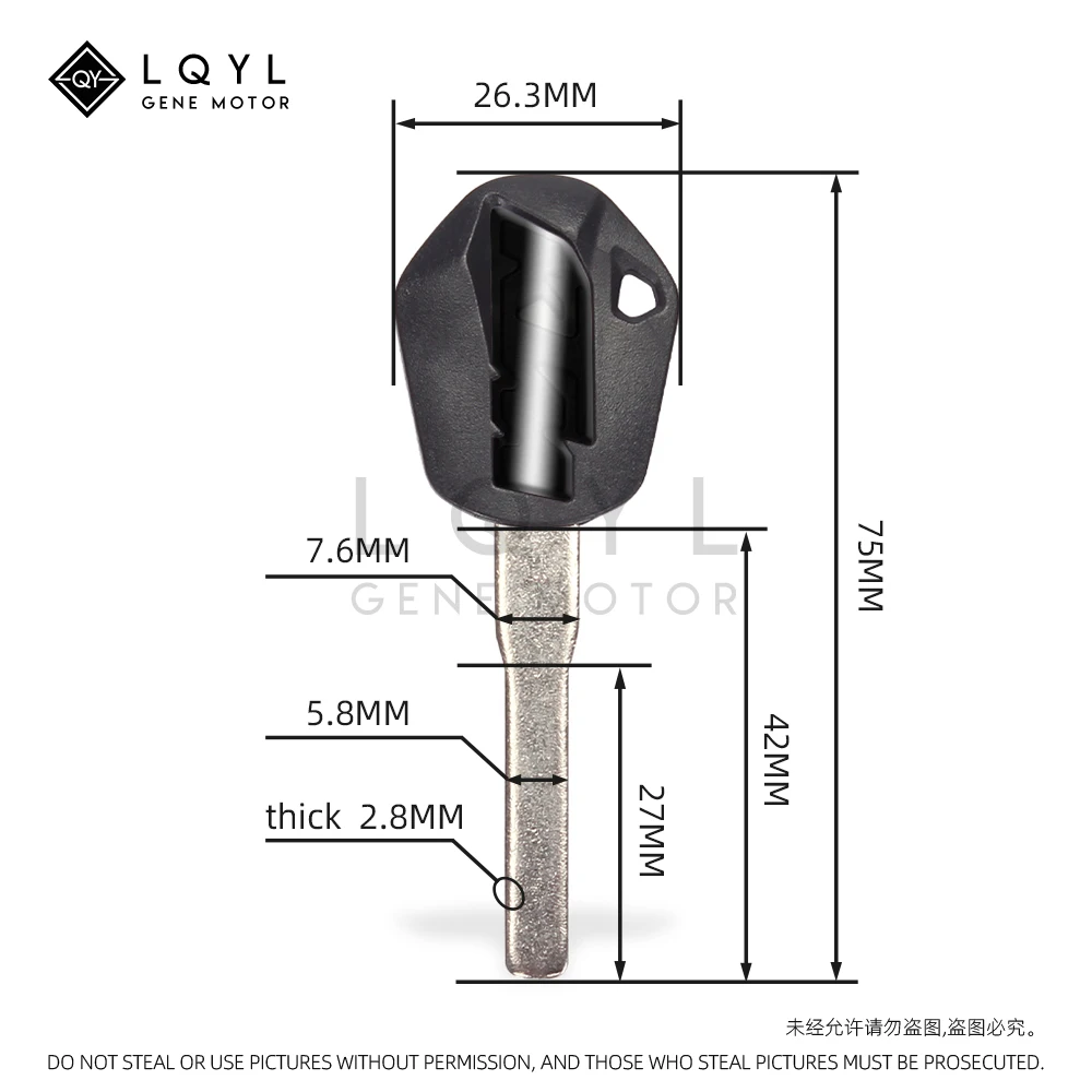 Motorcycle keys motorcycle key accessories LQYL New Blank Key Motorcycle Replace Uncut Keys For KTM Duke200 Duke390 DUKE 00 200 250 300 390 890 DUKE300 Embry Uncut Blade
