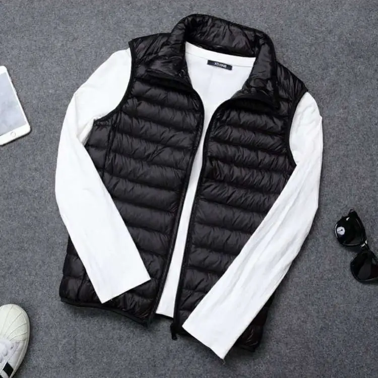 

Light Down Jacket Colete Ombro Colete dos homens novos Primavera Outono Inverno