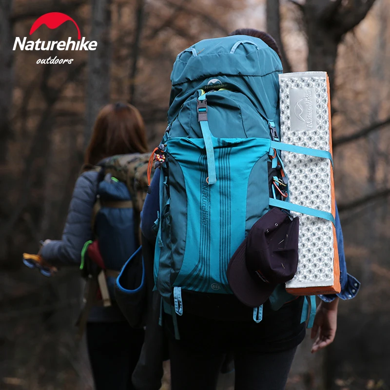 Naturehike-Camping Caminhadas Mochila, 55L, 65L, Grande Capacidade, Frame Externo, Trekking, Montanhismo, Escalada Bag