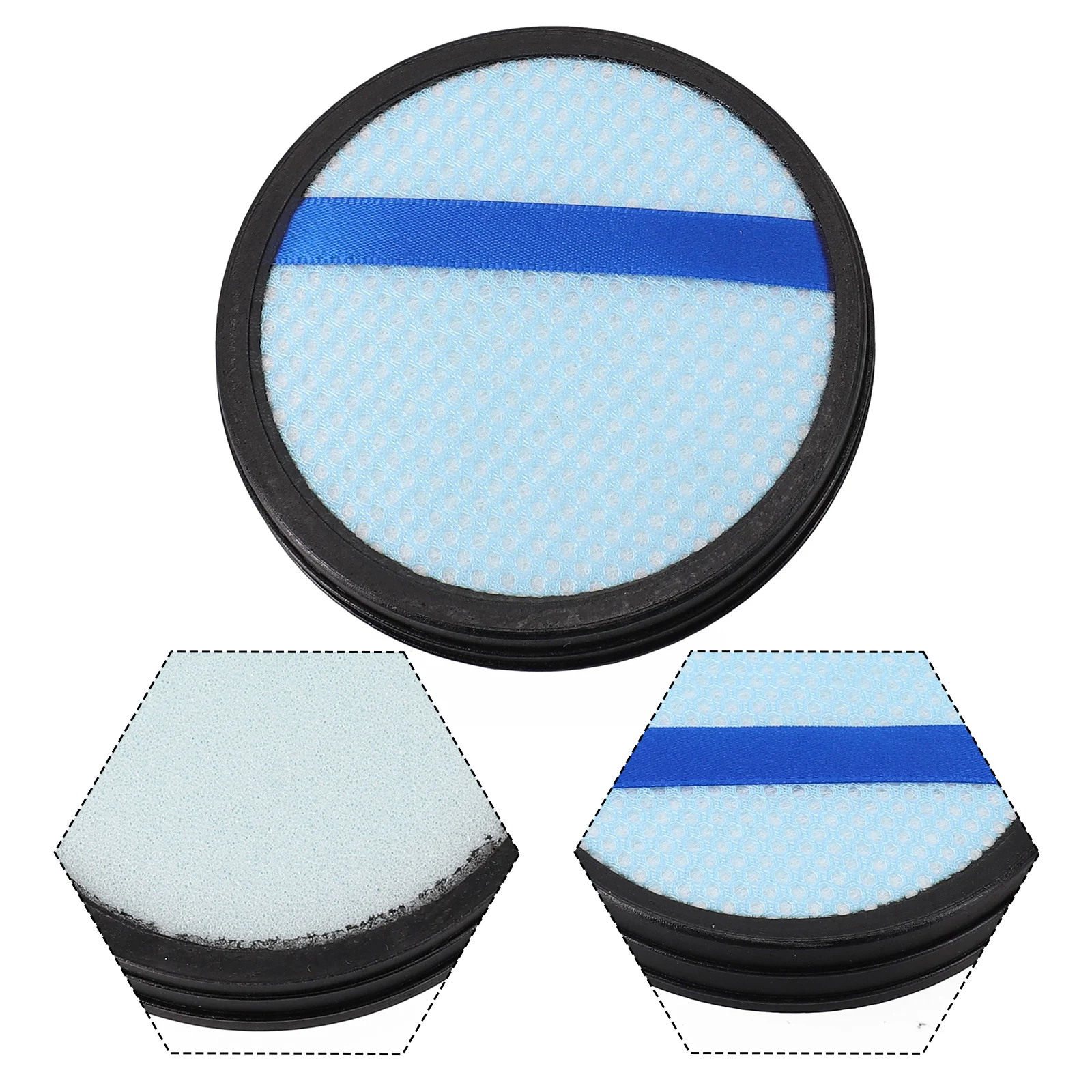 

~1/3pcs 1Foam 1Filter For Dexp DP - 800H / For KITFORT KT-586 Vacuum Cleaner 1642345 Washable Replacement Accessories