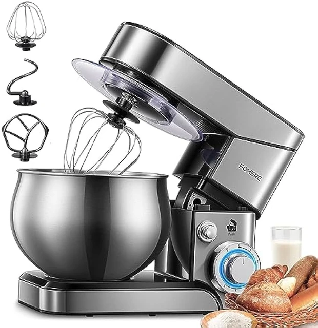 Electric Stand Mixer, 4 Quarts, Dough Hook, Flat Beater Attachments, Splash  Guard 7 Speeds with Whisk, Rose - AliExpress