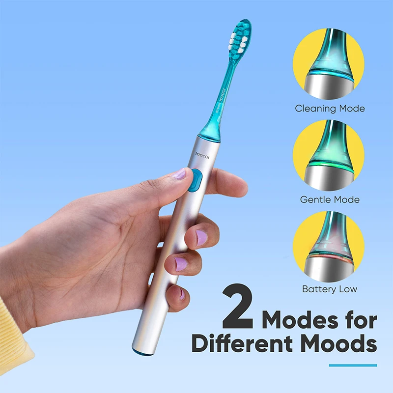 SOOCAS 스파크 음파 전동 칫솔, 스마트 클리닝 초음파 칫솔, USB 충전식, 휴대용 여행, 클리어런스 세일