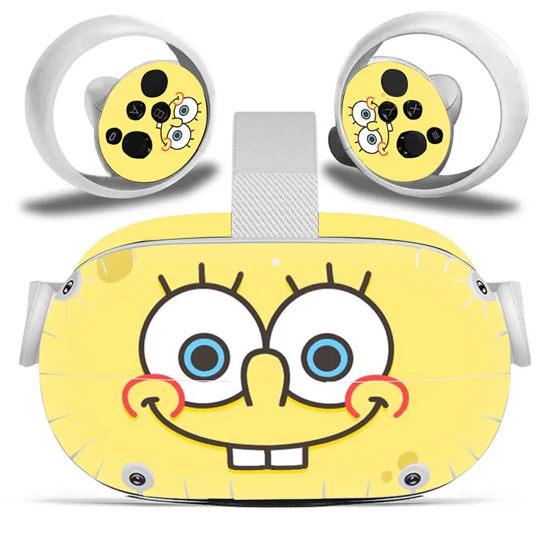 Pokemon Pikachu Mario Vinyl Skin Sticker for Oculus Quest 2 VR Skin Sticker Headset Virtual Reality Decals Protective PVC