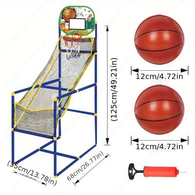 Enjoyable Arcade Basketball Game Set - Indoor/Outdoor Dual Play, Easy Setup with Pump & Balls, Ideal Holiday & Birthday Gift Set view 4