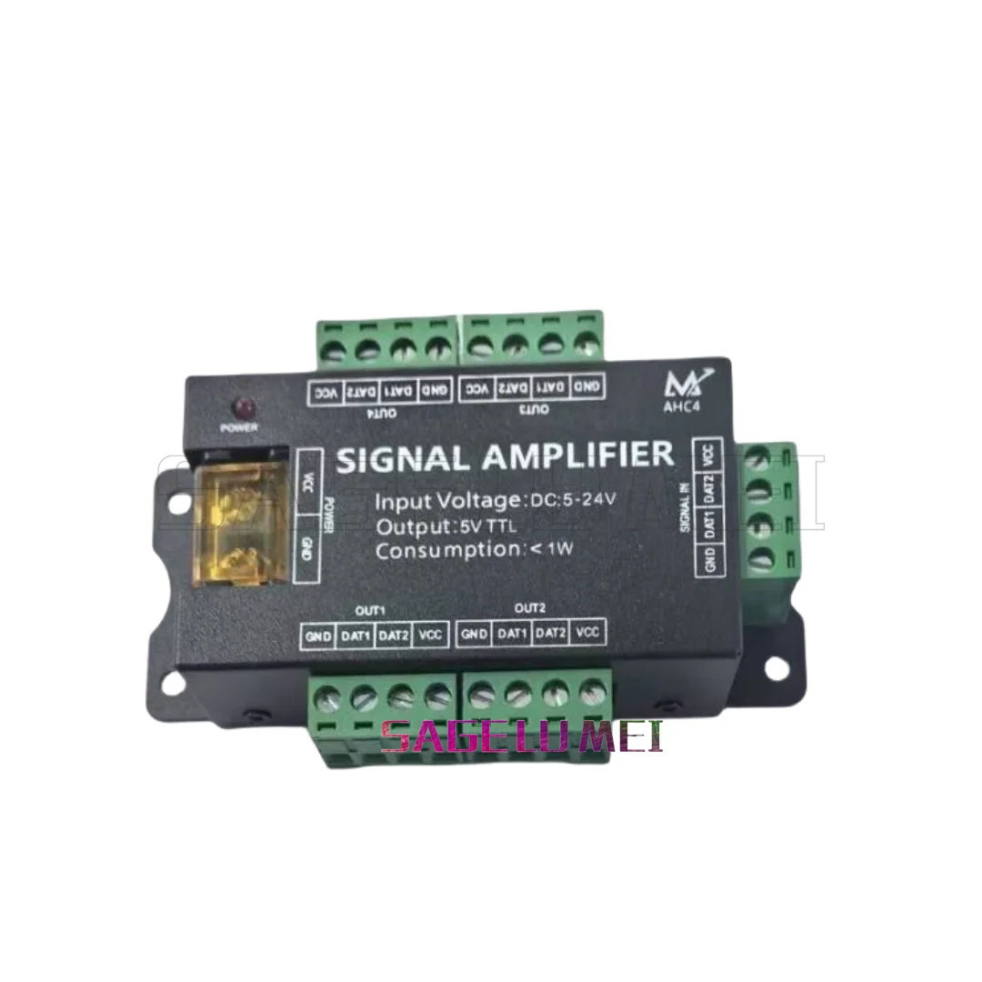 New WS2812B 4CH 8CH Signal led strip controller SPI TTL Signal Output for WS2811 WS2815 WS2813 Sk6812 Pixels LED Lights DC5V-24V
