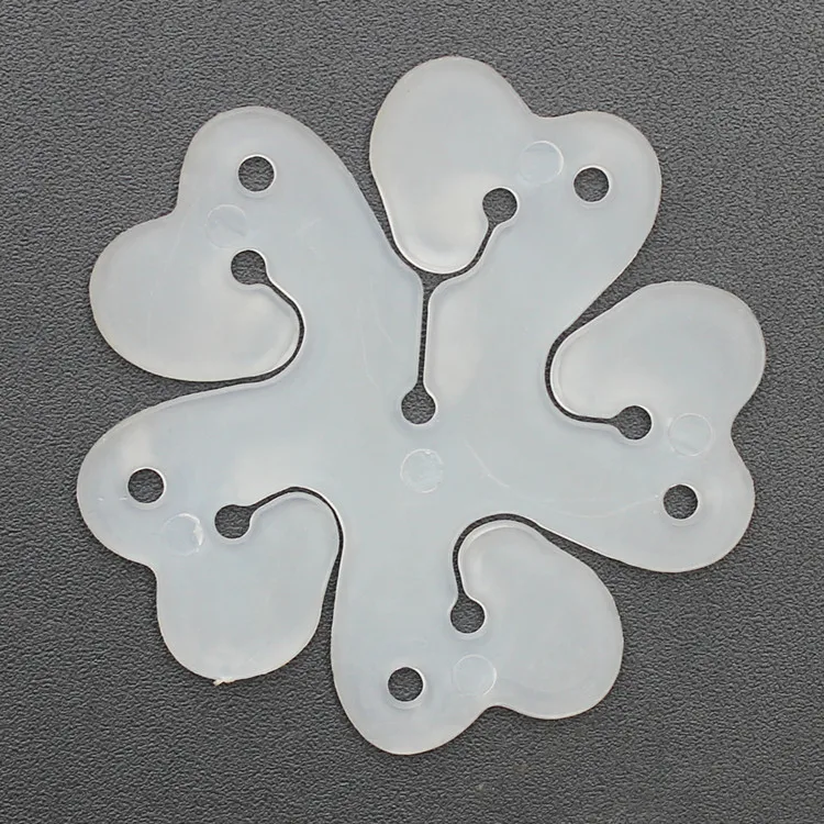 5Pieces Flower Shaped Balloon Clip Holder Plum Shaped Balloon Clip Kit Arched Balloon Connector Clip Ring Buckle