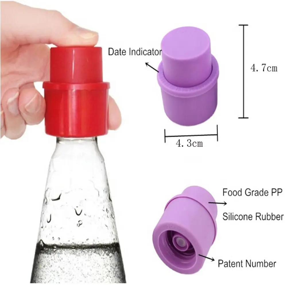 New Vacuum Drink Cap Inflatable Soft Sealer Fizzy Drink Carbonated Beverage Bottle Stopper Saver Pump Cap Accessories images - 6