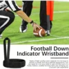 1/4PCS football field marker indicator wristband, black football team down indicator football wristband referee wristband length 6