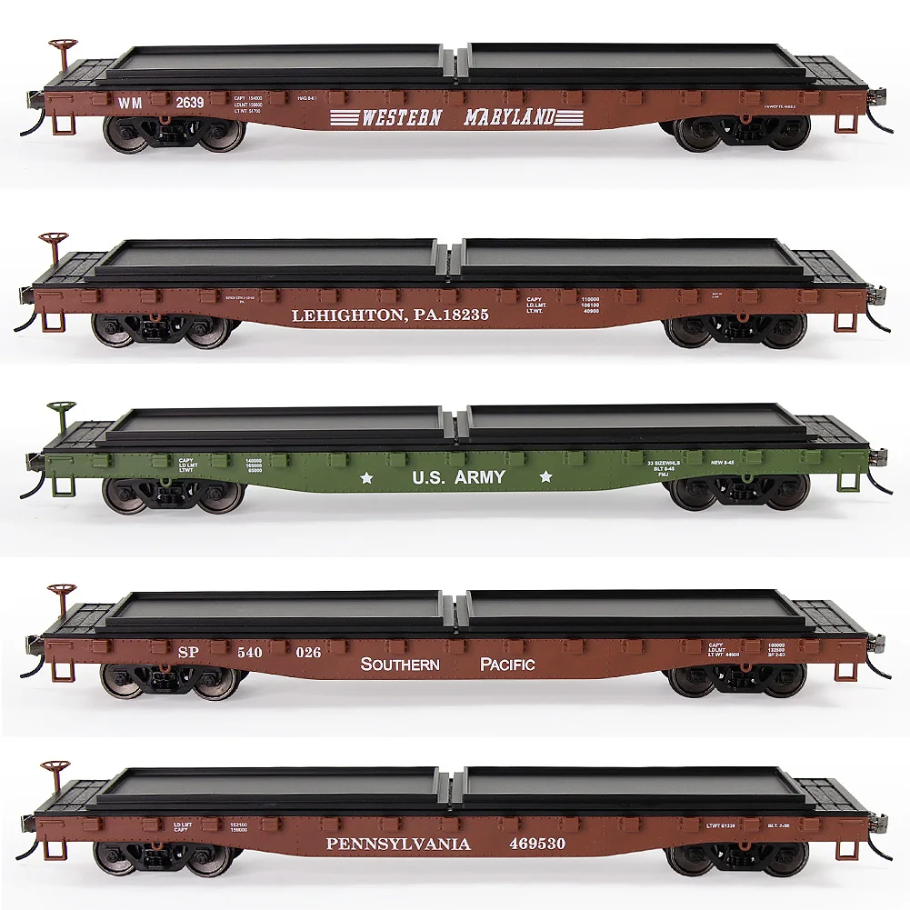 Evemodel 1 Einheit HO Scale 52ft Flat Car 1:87 Rolling Stock Freight Cars C8741 – Detail 11