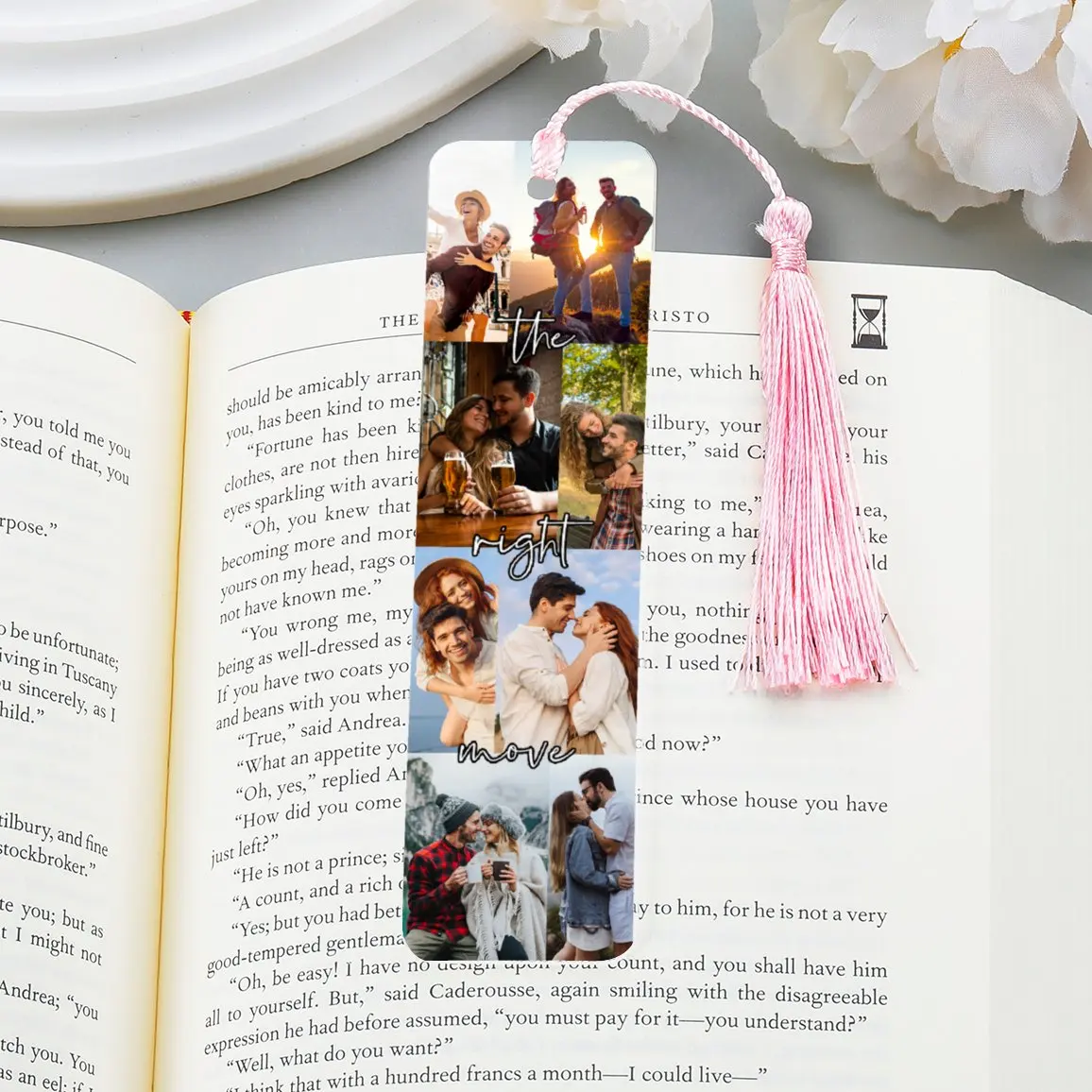Bookmarks Personalized HD Print Photo Acrylic Transparent For Birthday Anniversary Gift Couple Friend