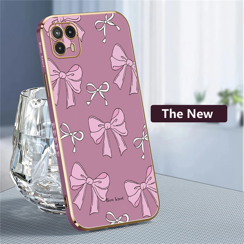 Pink Bow Shockproof Silicone Phone Case Cover